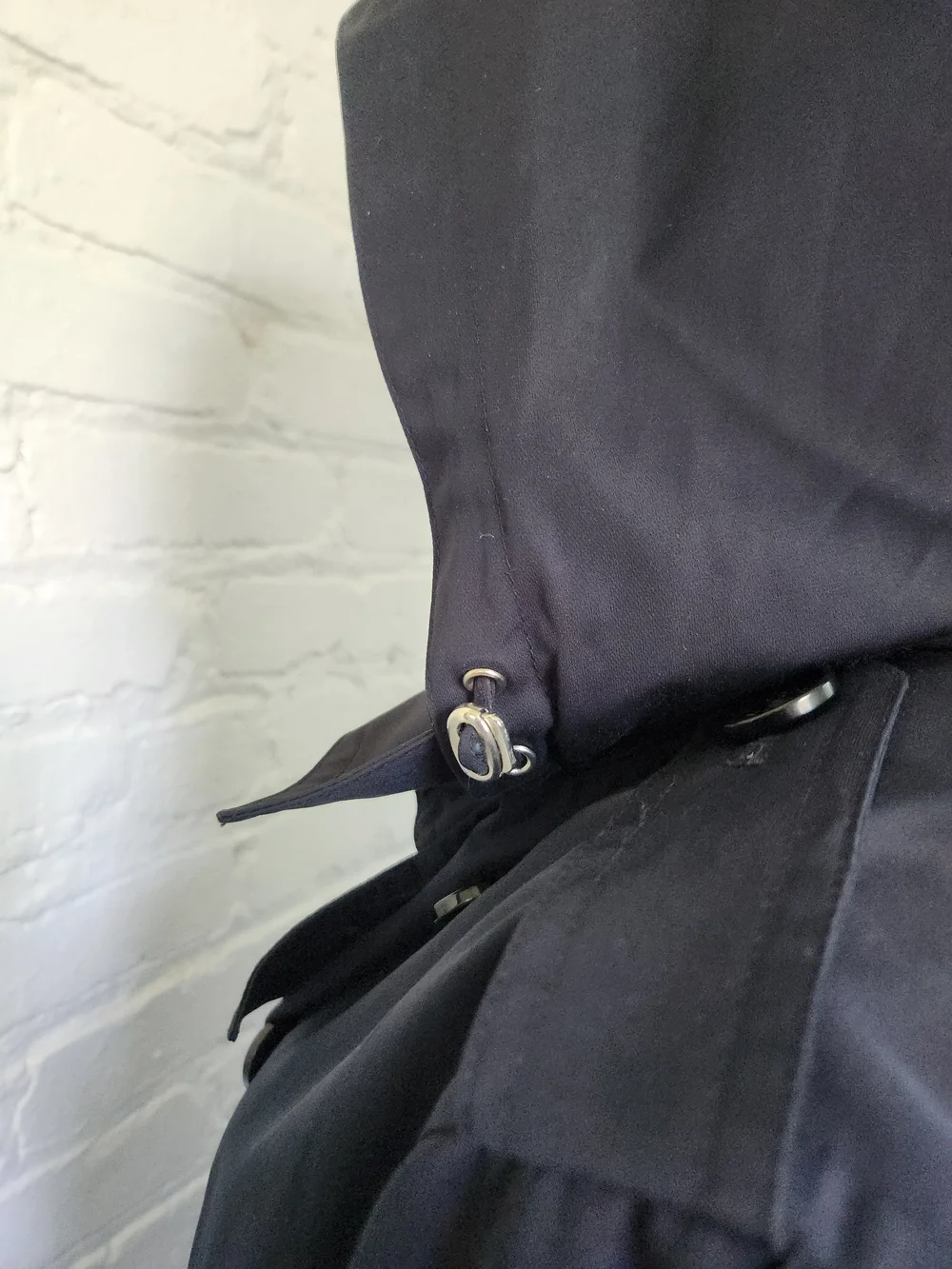 Michael Kors Black Hooded Utility Jacket with Belt